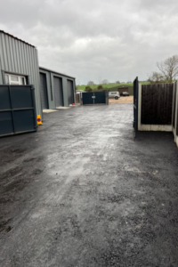 Tarmac car park outside of warehouse